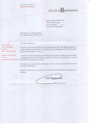 Lettre du maire